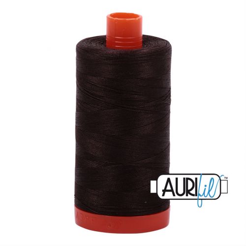 Aurifil Egyptian Cotton 50W- Very Dark Bark 1130