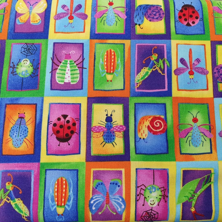 Blank Quilting-Bugs Galore-Insects In Boxs - 9621-71