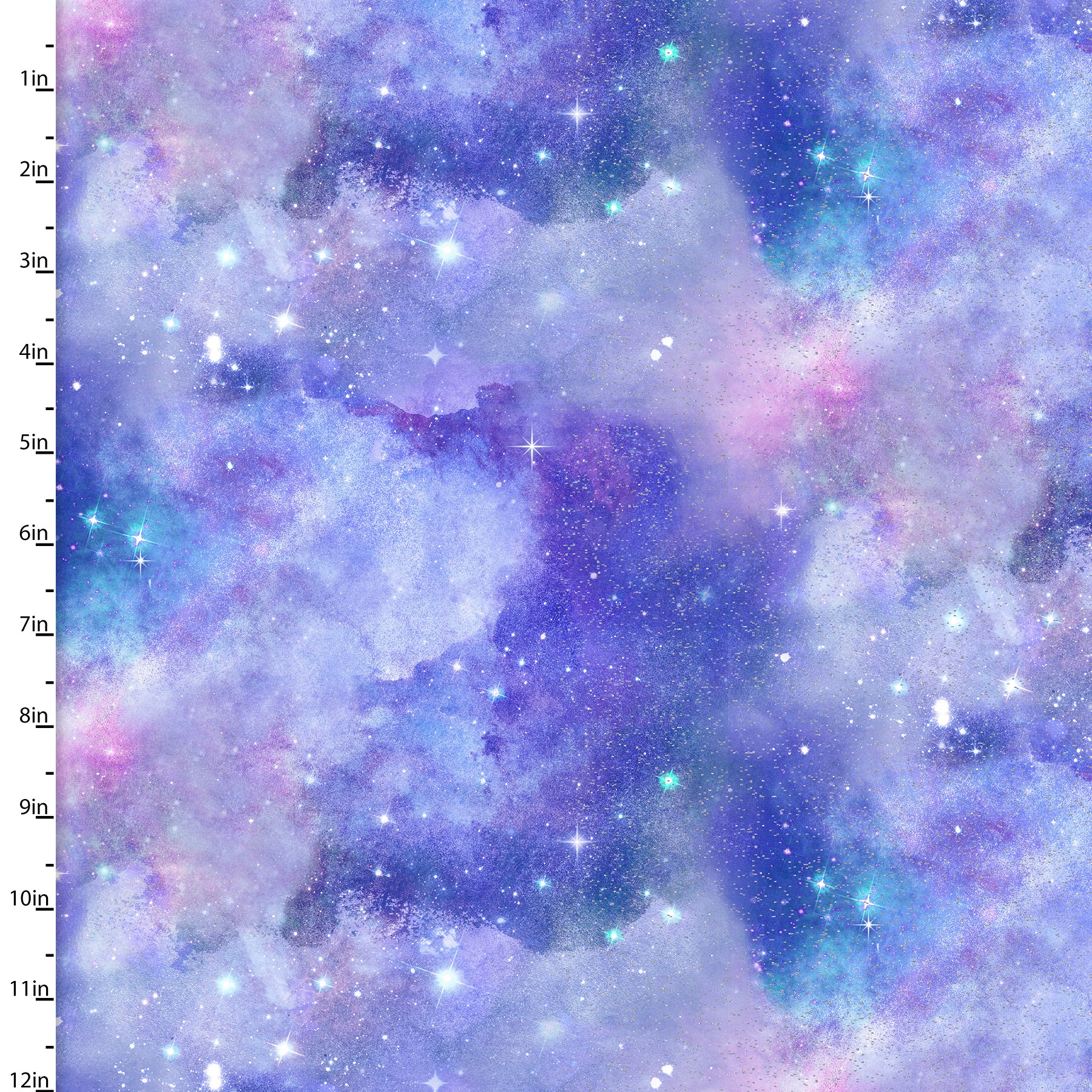 3 Wishes Fabrics-Magical Galaxy Purple Sky 118678