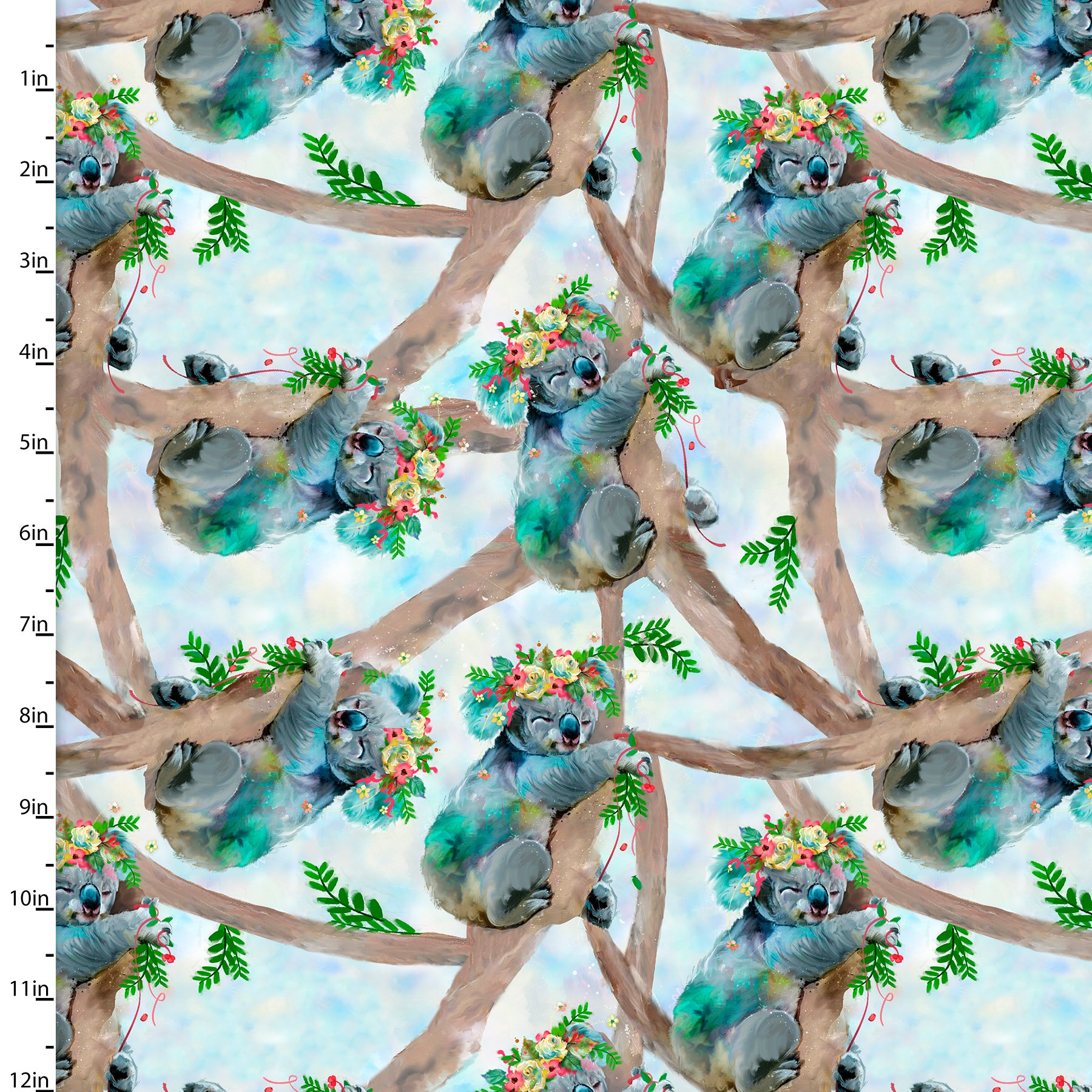 3 Wishes Fabrics-Party Animals Koala - 17317