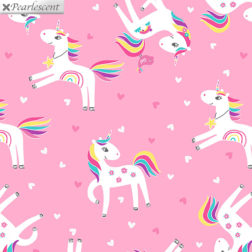 Benartex Unicorn Magic Unicorn Love Pink - 9798P02