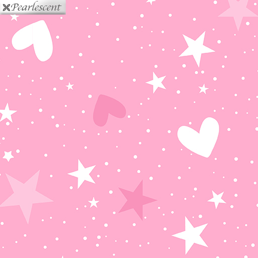 Benartex Unicorn Magic- Stars/Hearts On Pink 9802P02