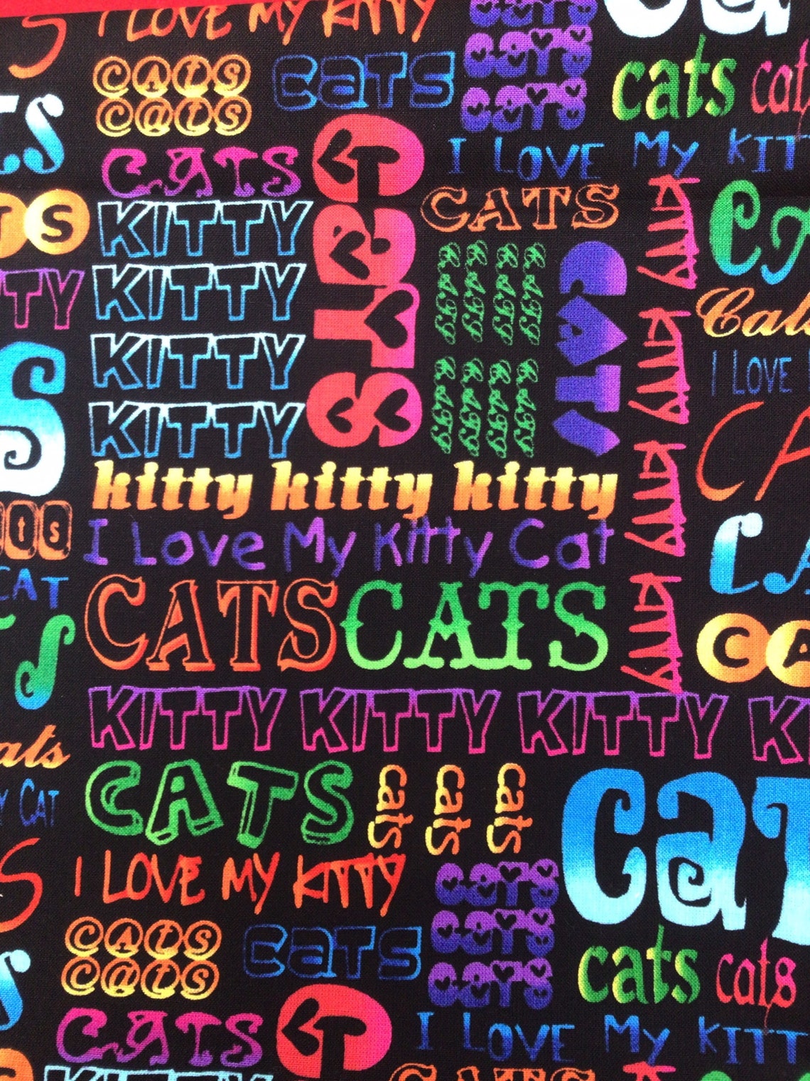 RJR Fabrics,Cats Words RJR1