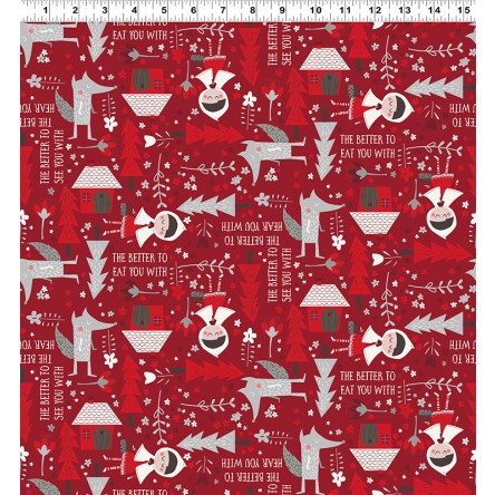 Clothworks Red Riding Hood - Red Fox Y2939-83